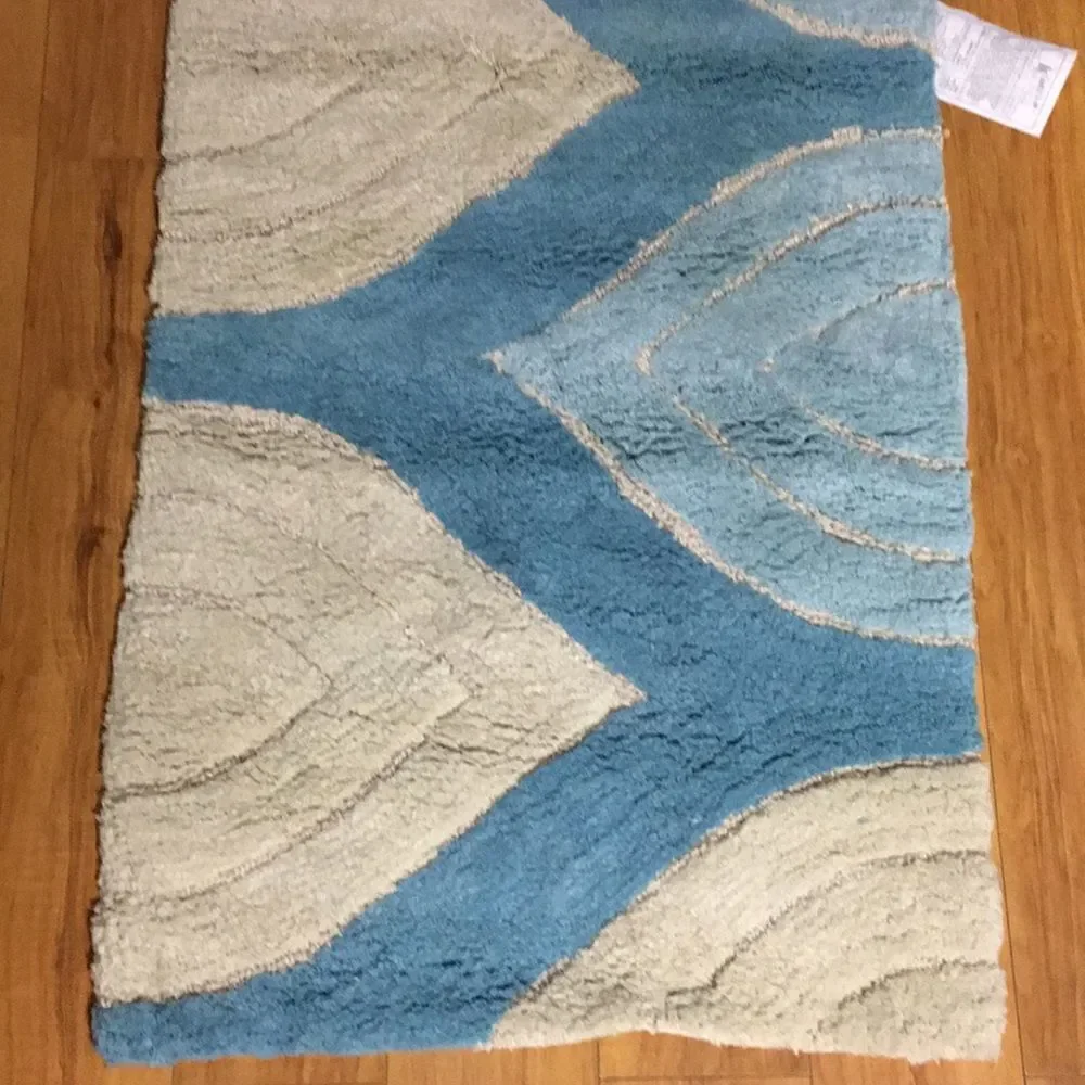 Davenport Bath Rug, 21”x34”, Aqua Marine
